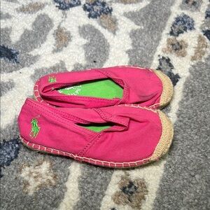 Polo Ralph Lauren pink toddler shoes
